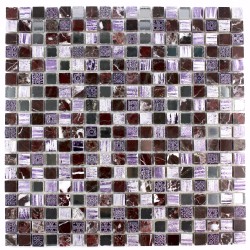 mosaico pietra viola Adel parete cucina moderna