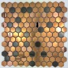 Telha de aço inoxidável hexagonal para piso e parede chuveiro e banheiro modelo DUNCAN