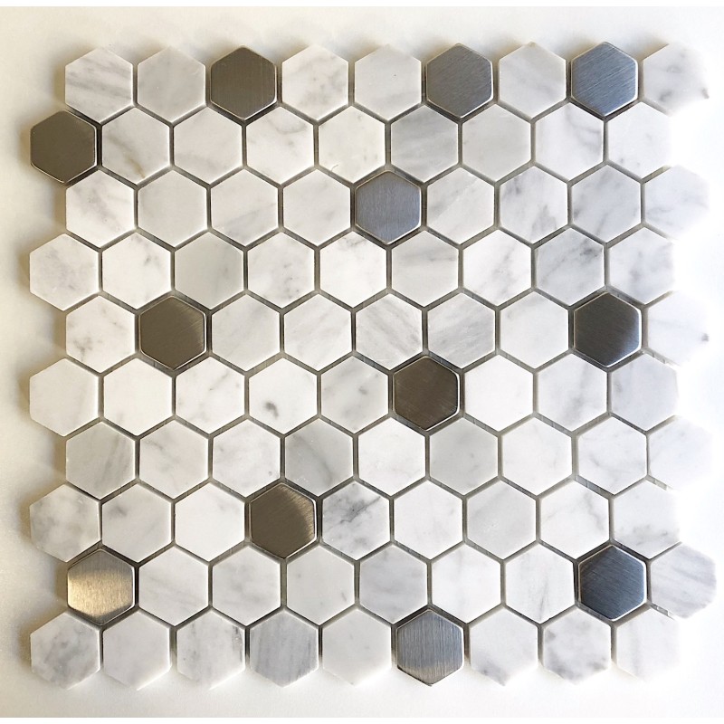 Suelo mosaico hexagonal