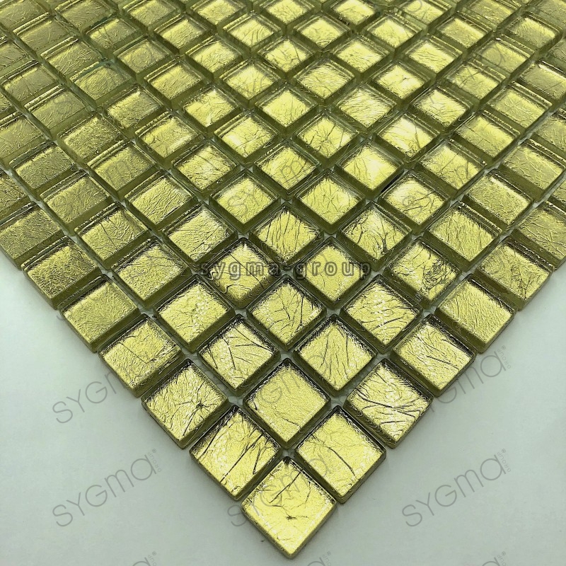 mozaïek tegel glas gouden kleur voor muur mv-hedra-or