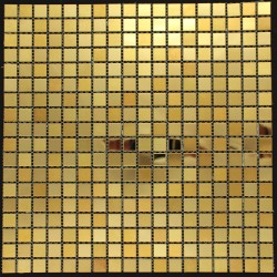 Mosaico de aço inoxidável para parede de casa de banho ou cozinha modelo FUSION OR