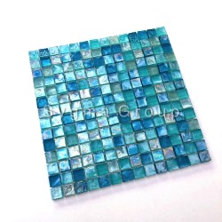 azulejos de vidrio azul y mosaico para el baño y la cocina Arezo Turquoise