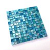 blaue Glasfliesen und Mosaik für Bad und Küche Arezo Turquoise