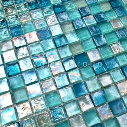 azulejos de vidrio azul y mosaico para el baño y la cocina Arezo Turquoise