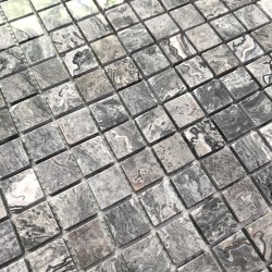 Mosaico de piedra suelo de mármol o azulejos de pared Nizza Gris