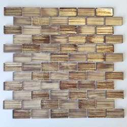 brown glass mosaic tile HAINES for kitchen backsplash