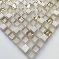 Transforme seus interiores com o mosaico Luxury dourado em vidro e pedra