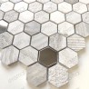 Marble and metal mosaic tiles bathroom and kitchen Bellona Beige