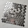 Mosaico hexagonal de aço inoxidável para paredes ou pisos de cozinhas Rossini