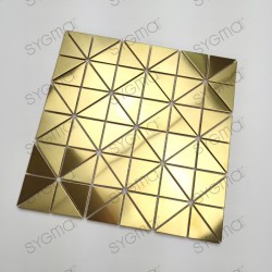 Gold Metall Mosaikfliese für Edelstahl Wand Küche oder Bad DALIA