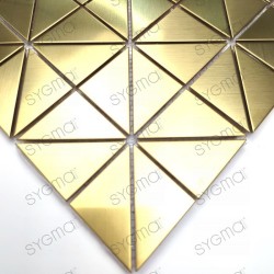 Gold Metall Mosaikfliese für Edelstahl Wand Küche oder Bad DALIA