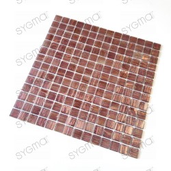 Braune Glas-Mosaikfliesen Plaza Auburn Eleganz für Bad und Küche