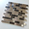 Mosaico acero metal gris y negro para pared cocina o baño modelo VIGO