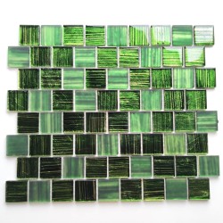 Glasfliesen Mosaik Badezimmer und Küche Modell Drio Vert