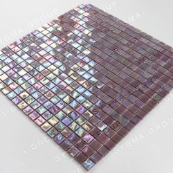 Carrelage mosaïque en verre salle de bain et douche modele IMPERIAL VIOLET