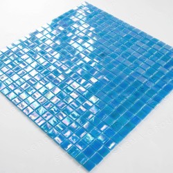 Blue mosaic glass tiles for bathroom model IMPERIAL BLEU