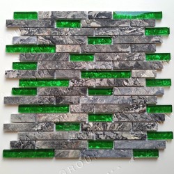 Azulejos y mosaicos para una pared de baño o cocina modelo OLOF VERT