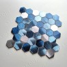 Mosaikfliesen Aluminium Metall für Küchenwand Modell ABBIE BLEU