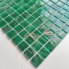 Green glass tile and mosaic for bathroom and shower model PLAZA EMERAUDE