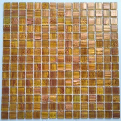 Malla mosaico de vidrio para baño y ducha modelo PLAZA OCRE