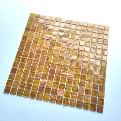 Malla mosaico de vidrio para baño y ducha modelo PLAZA OCRE