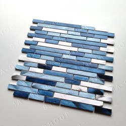 Azulejos de aluminio para cocina y baño modelo WADIGA BLEU