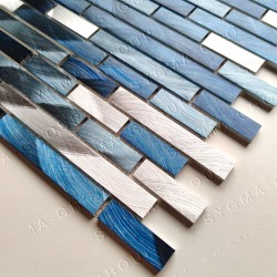 Azulejos de aluminio para cocina y baño modelo WADIGA BLEU