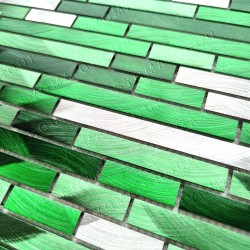 Mosaikfliese aus Aluminium metall für Wandmodell WADIGA VERT