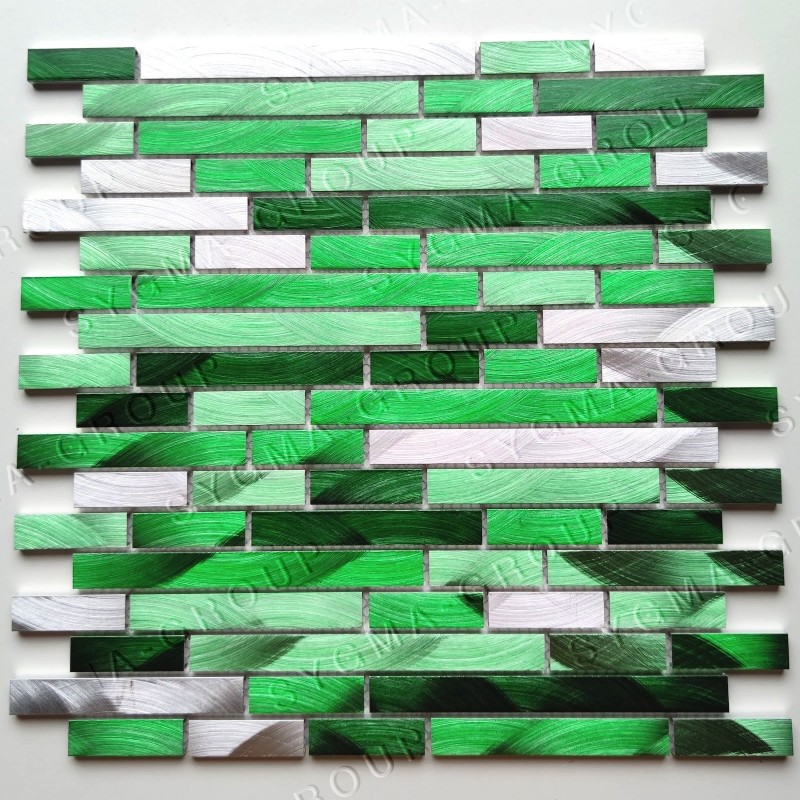 Mosaikfliese aus Aluminium metall für Wandmodell WADIGA VERT