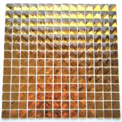 Carreaux mosaïque de verre 3D effet diamant pour mur modele ADAMA OR