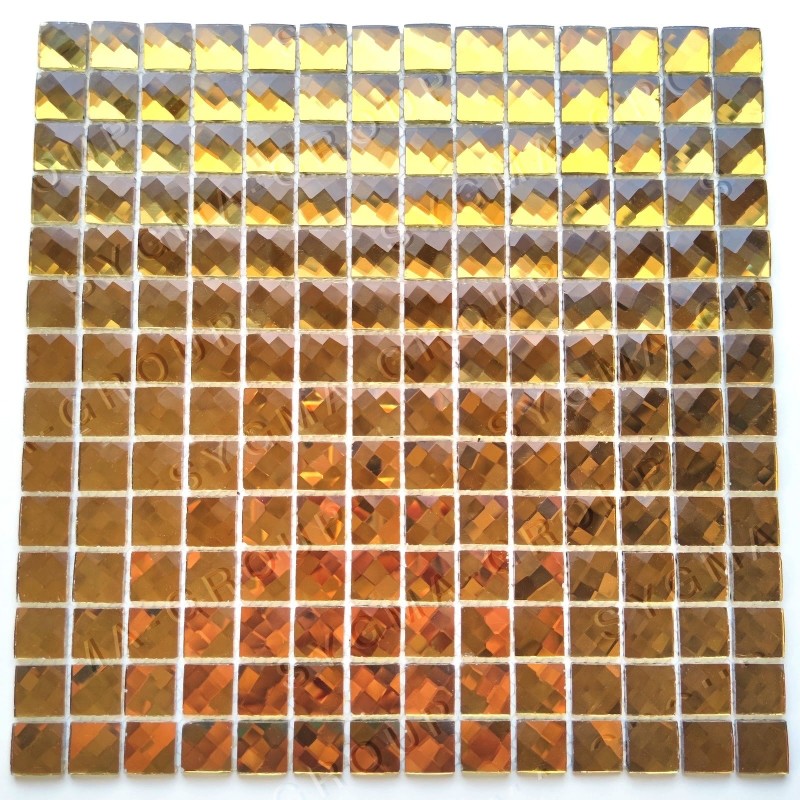 Carreaux mosaïque de verre 3D effet diamant ADAMA OR