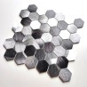 Telha de alumínio hexagonal para parede de cozinha modelo ABBIE GRIS