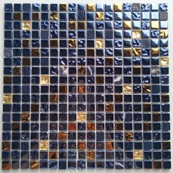 Mosaico negro irisado para pared de cocina o baño modelo YAKO