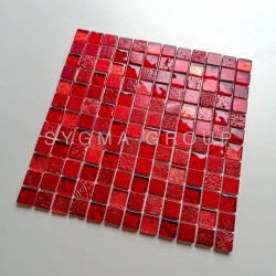 Azulejo de cocina y malla mosaico de baño modelo Alliage Rouge