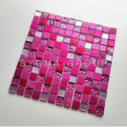 Azulejos mosaicos para paredes de baño y cocina modelo Alliage Fuchsia