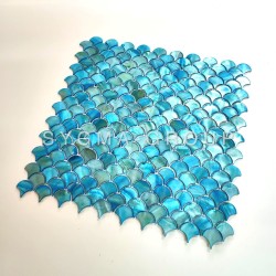 Mosaicos de nácar para baño y ducha modelo Silene Bleu