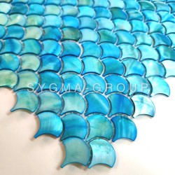 Mosaicos de nácar para baño y ducha modelo Silene Bleu