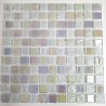 white glass tile mosaic for bathroom or kitchen Habay Blanc