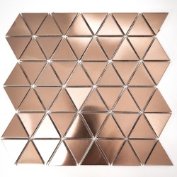 Stainless steel mosaic kitchen tiles for bathroom and shower Shizu Cuivre model