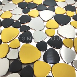 Pavimento e rivestimento in mosaico doccia bagno e cucina in acciaio modello Kiana