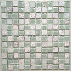 Rivestimenti in mosaico bianco per bagno e cucina Alliage Blanc