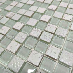 Mosaique murale carrelage salle de bain et cuisine Alliage Blanc