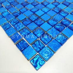 Blue kitchen and bathroom tiles, Alliage Bleu model