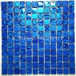 Blue kitchen and bathroom tiles, Alliage Bleu model