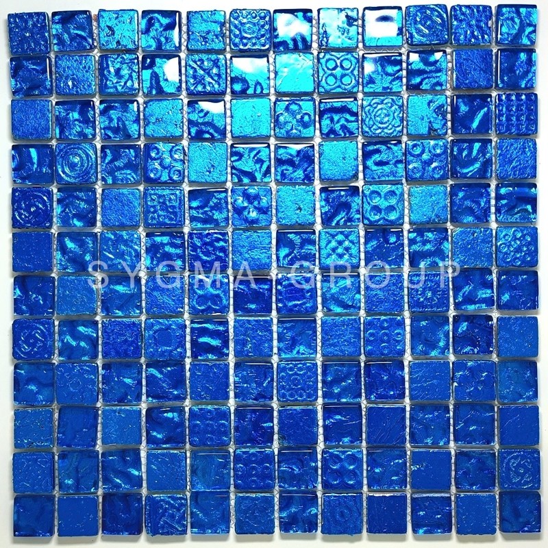 Azulejos de cocina y baño azules modelo Alliage Bleu