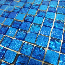 Blue kitchen and bathroom tiles, Alliage Bleu model