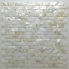 Mosaico in madreperla per bagno o cucina, modello Bahya Blanc