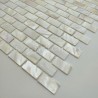 Carrelage en nacre mosaique salle de bain ou cuisine modele Bahya Blanc