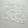 Shell mosaic tiles for bathroom or kitchen, Bahya Blanc model