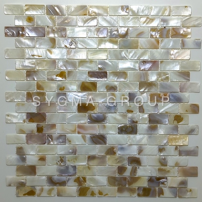 Mosaico de nácar para suelo y pared de baño y cocina modelo Bahya Naturel